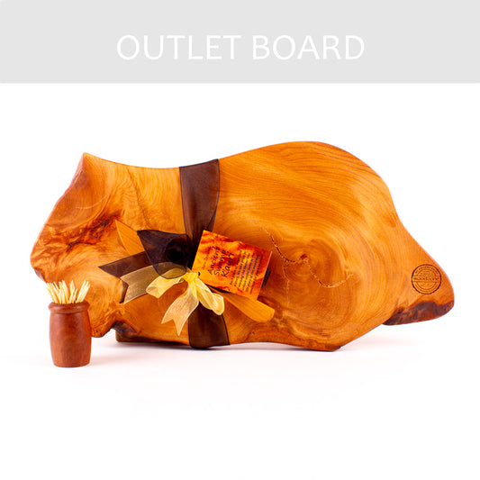 B-GRADE | Ancient Kauri Rustic Natural Edge Board and Knife Set 1072