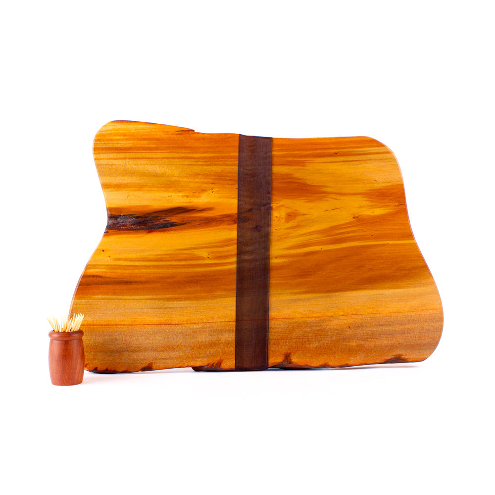 Ancient Kauri Rustic Natural Edge Board and Knife Set 1111
