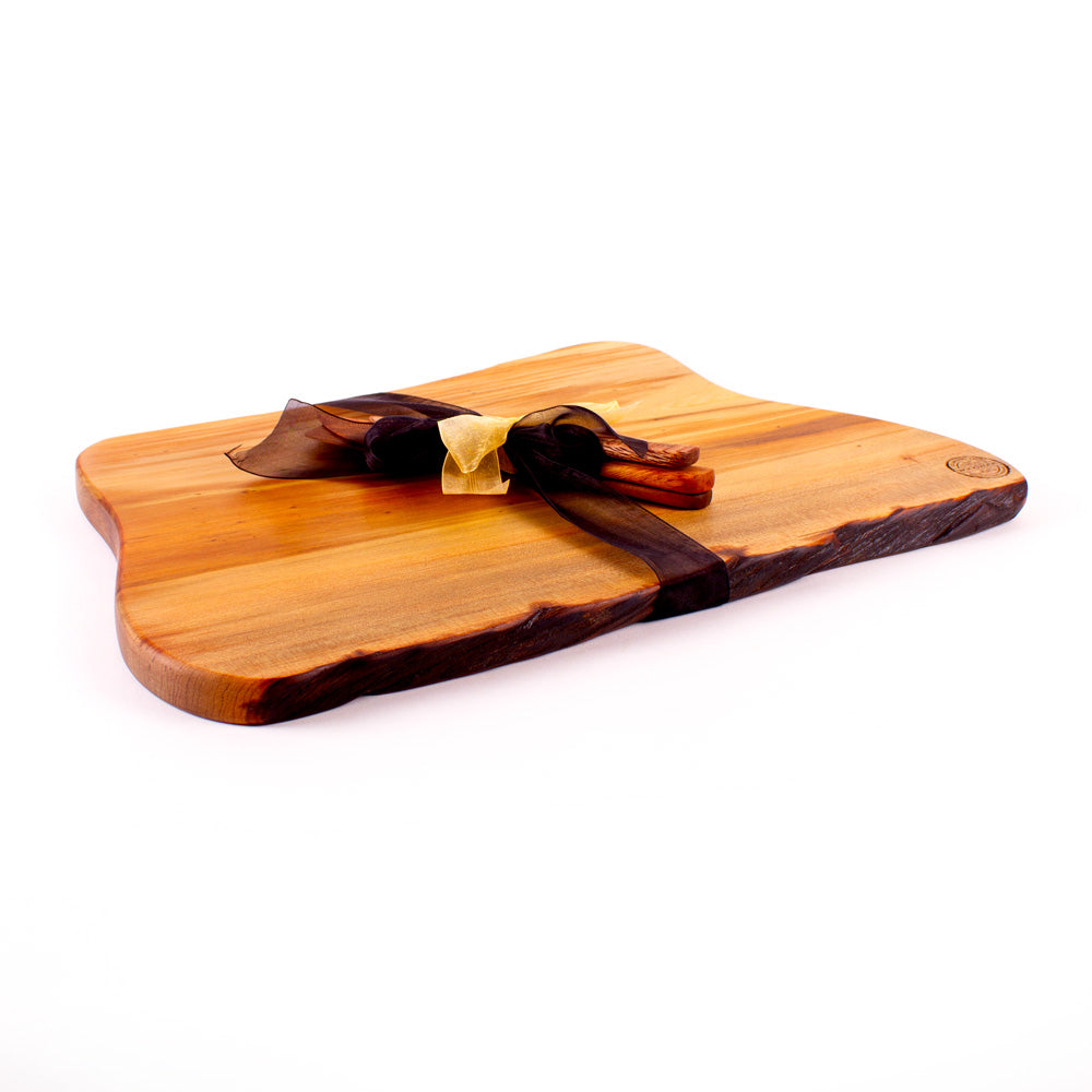 Ancient Kauri Rustic Natural Edge Board and Knife Set 1111