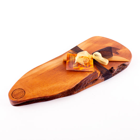 Ancient Kauri Rustic Natural Edge Board and Knife Set 1123