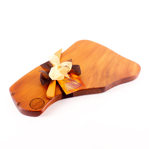 Ancient Kauri Rustic Natural Edge Board and Knife Set 1125