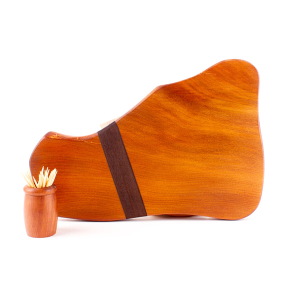 Ancient Kauri Rustic Natural Edge Board and Knife Set 1125