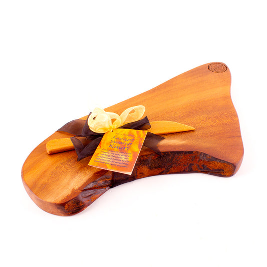 Ancient Kauri Rustic Natural Edge Board and Knife Set 1126