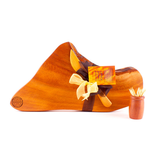 Ancient Kauri Rustic Natural Edge Board and Knife Set 1126