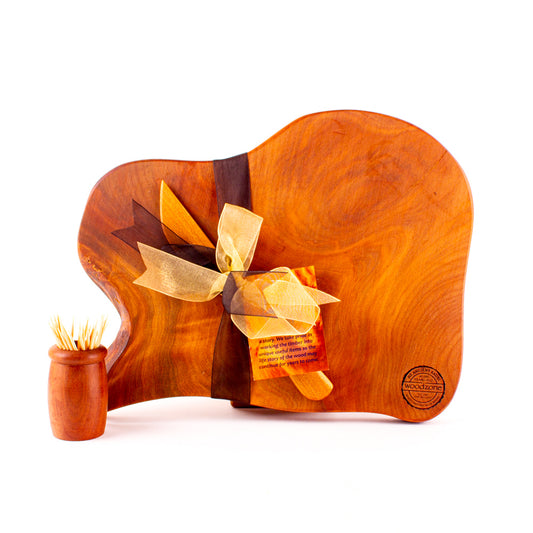 Ancient Kauri Rustic Natural Edge Board and Knife Set 1128