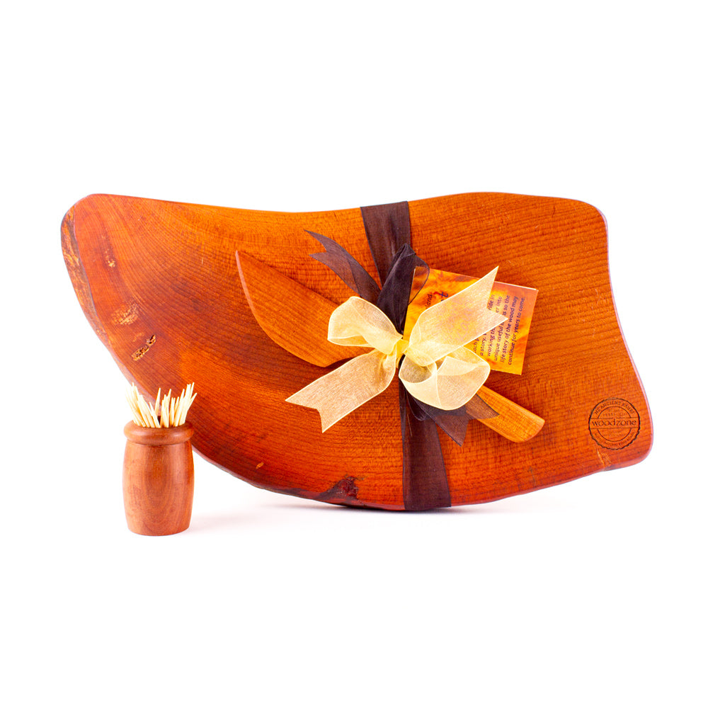 Ancient Kauri Rustic Natural Edge Board and Knife Set 1129