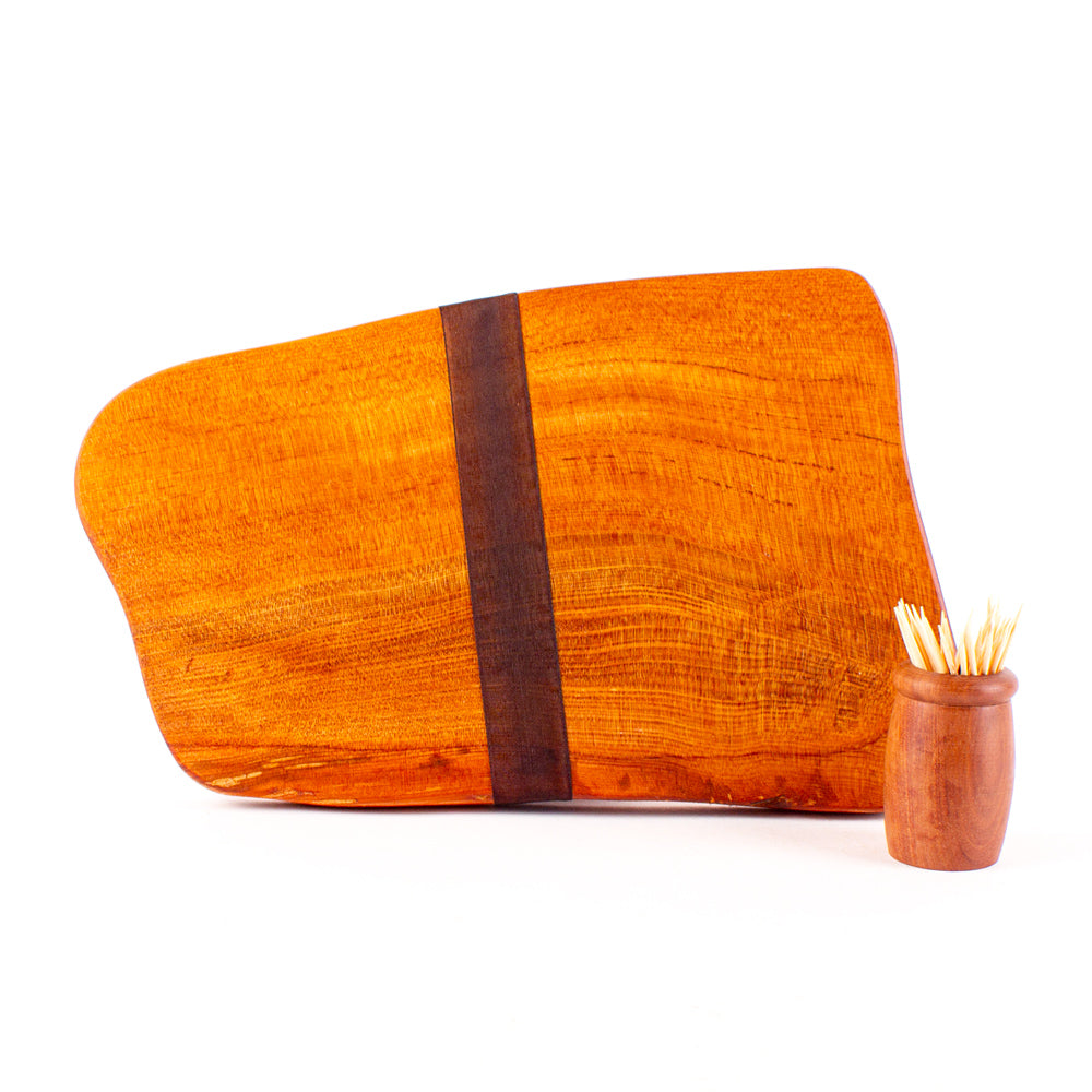 Ancient Kauri Rustic Natural Edge Board and Knife Set 1130