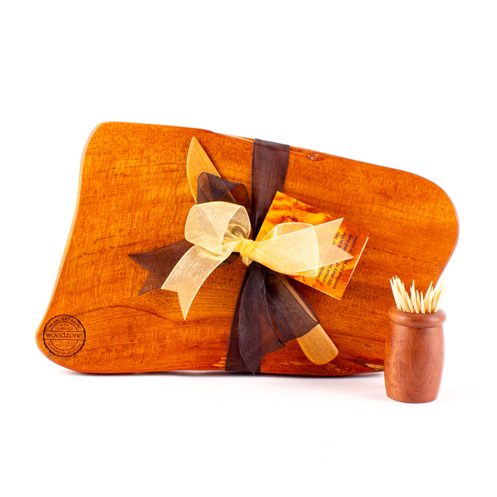 Ancient Kauri Rustic Natural Edge Board and Knife Set 1130