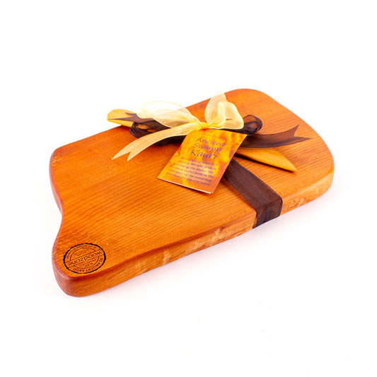 Ancient Kauri Rustic Natural Edge Board and Knife Set 1131