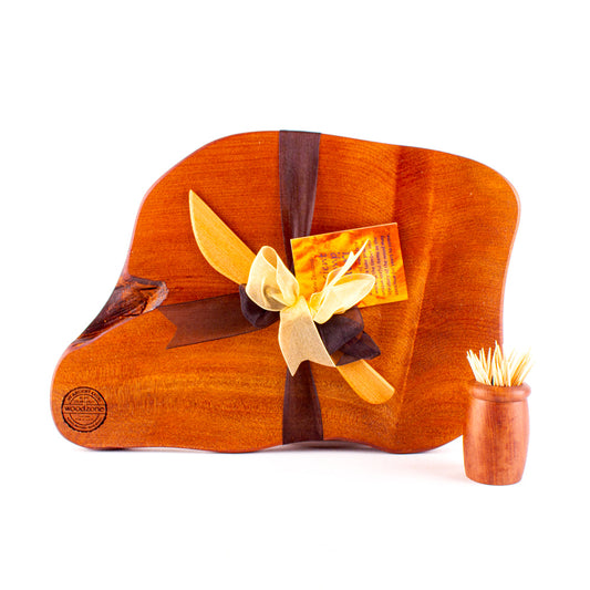 Ancient Kauri Rustic Natural Edge Board and Knife Set 1133