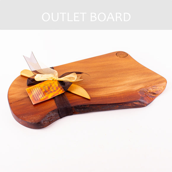 B-GRADE | Ancient Kauri Rustic Natural Edge Board and Knife Set 1134