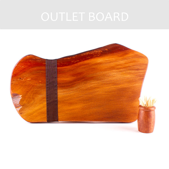 B-GRADE | Ancient Kauri Rustic Natural Edge Board and Knife Set 1134