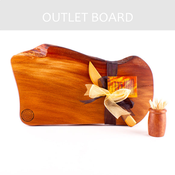 B-GRADE | Ancient Kauri Rustic Natural Edge Board and Knife Set 1134