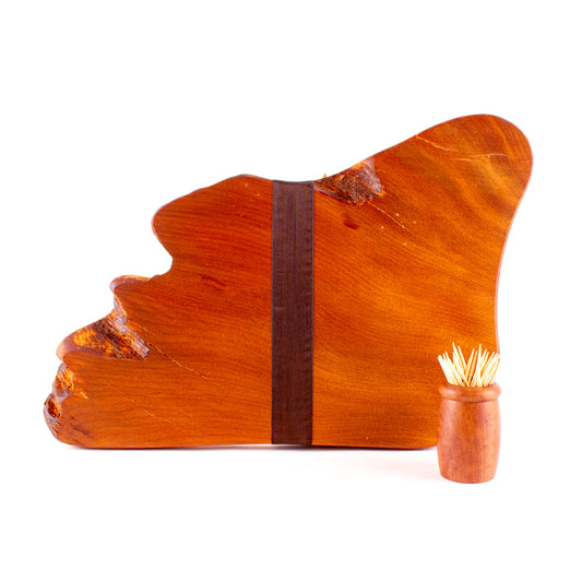 Ancient Kauri Rustic Natural Edge Board and Knife Set 1135