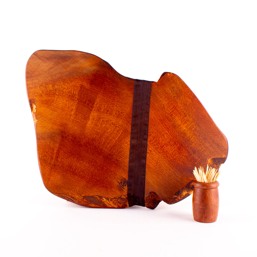 Ancient Kauri Rustic Natural Edge Board and Knife Set 1140