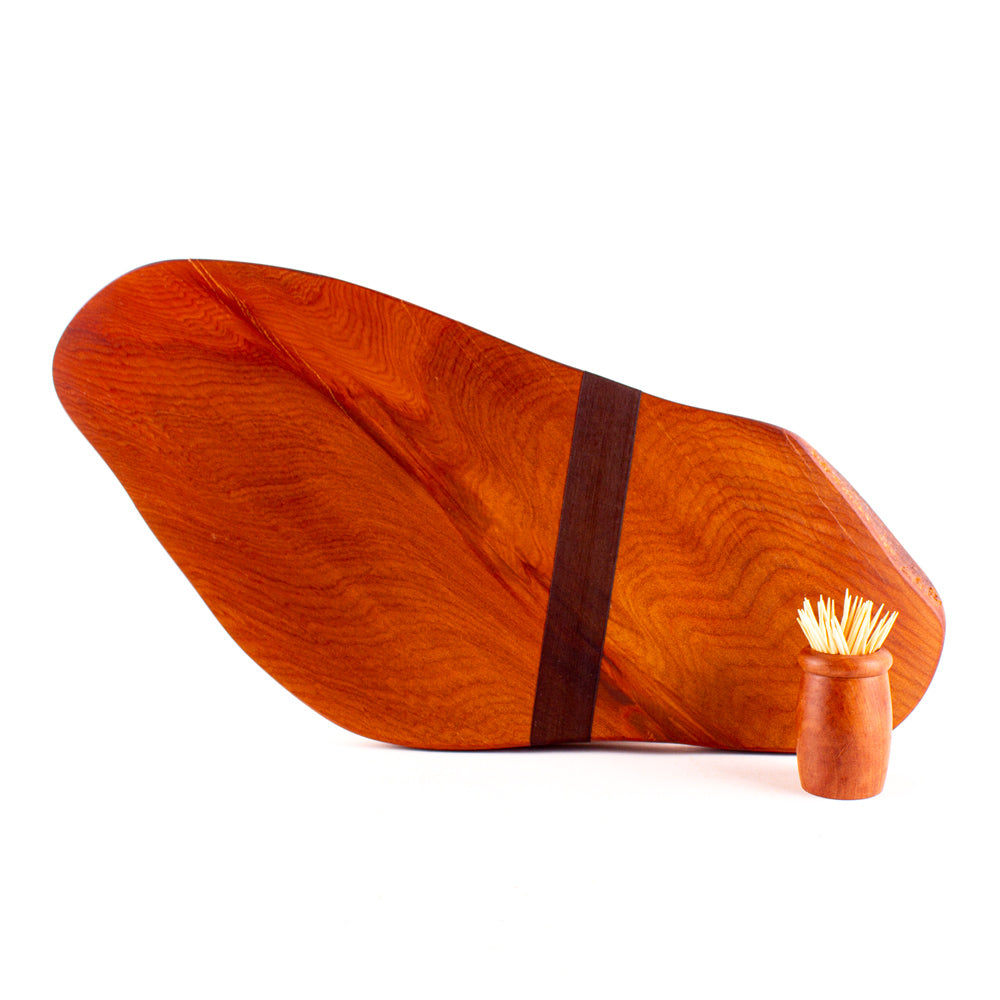 Ancient Kauri Rustic Natural Edge Board and Knife Set 1141