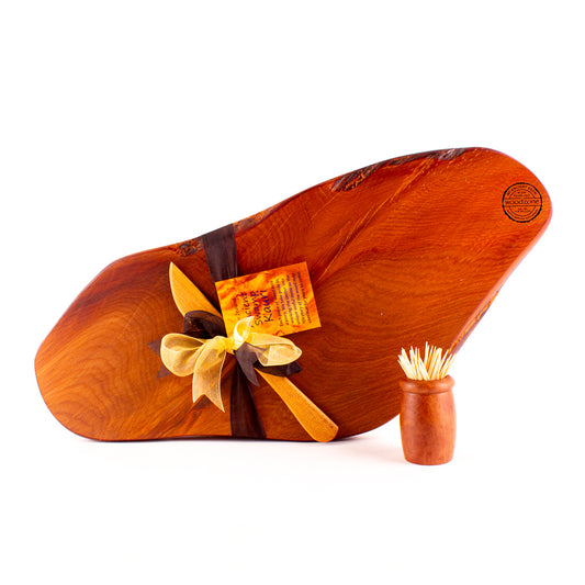 Ancient Kauri Rustic Natural Edge Board and Knife Set 1141