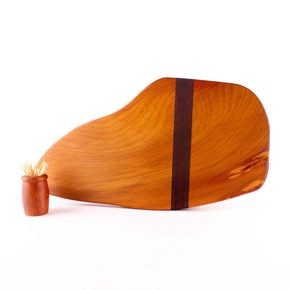 Ancient Kauri Rustic Natural Edge Board and Knife Set 1142