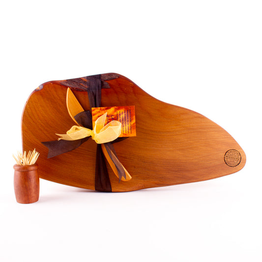 Ancient Kauri Rustic Natural Edge Board and Knife Set 1142