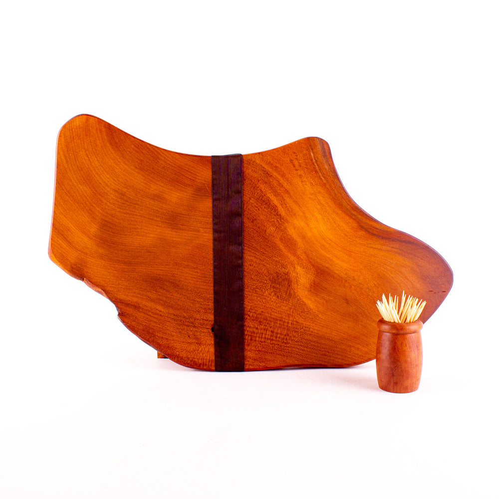 Ancient Kauri Rustic Natural Edge Board and Knife Set 1143