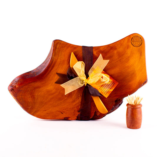 Ancient Kauri Rustic Natural Edge Board and Knife Set 1143