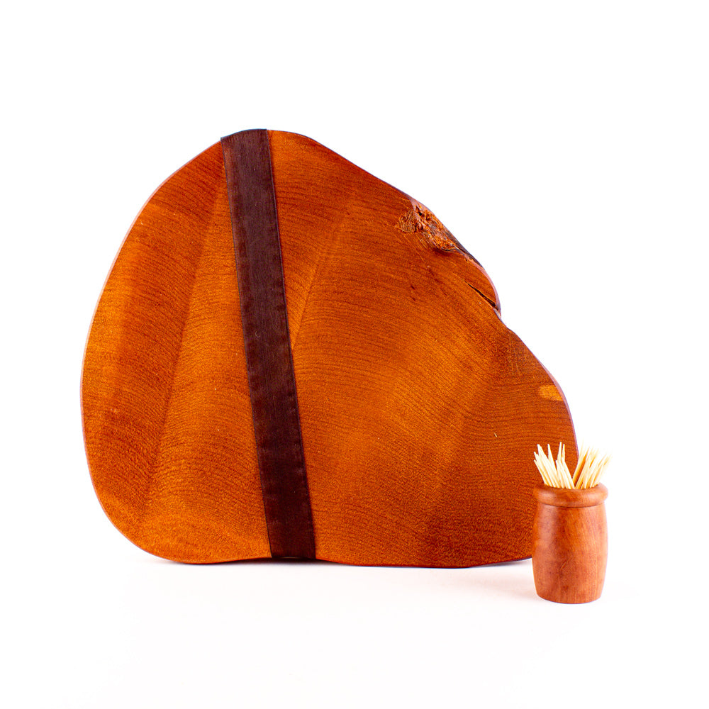 Ancient Kauri Rustic Natural Edge Board and Knife Set 1144