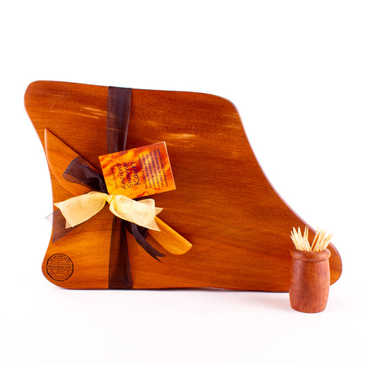 Ancient Kauri Rustic Natural Edge Board and Knife Set 1144a