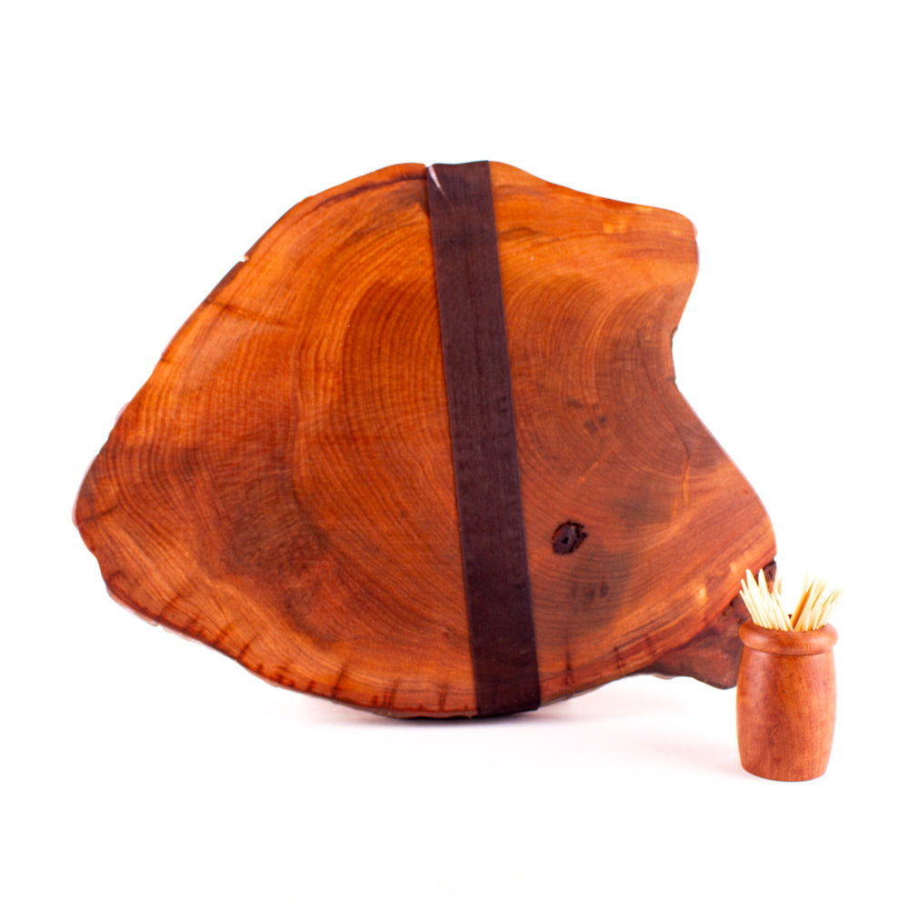 Ancient Kauri Rustic Natural Edge Board and Knife Set 1145