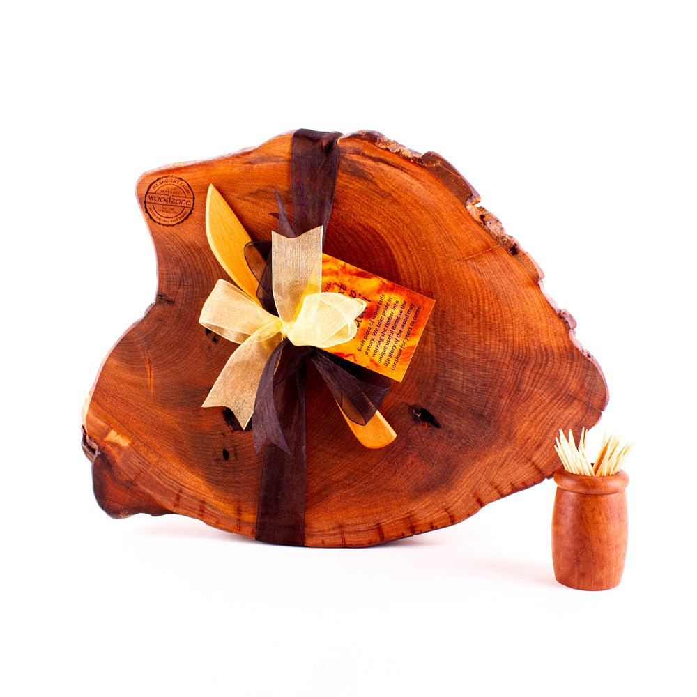 Ancient Kauri Rustic Natural Edge Board and Knife Set 1145