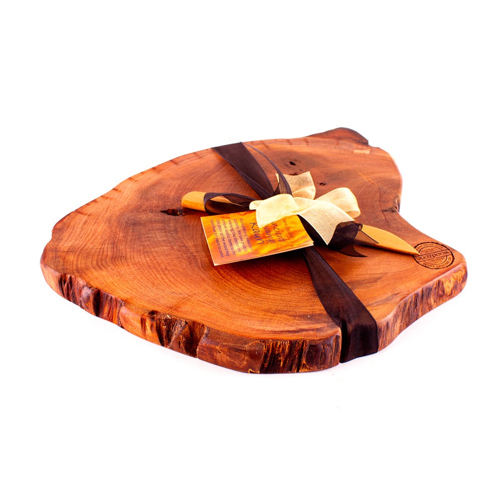 Ancient Kauri Rustic Natural Edge Board and Knife Set 1145