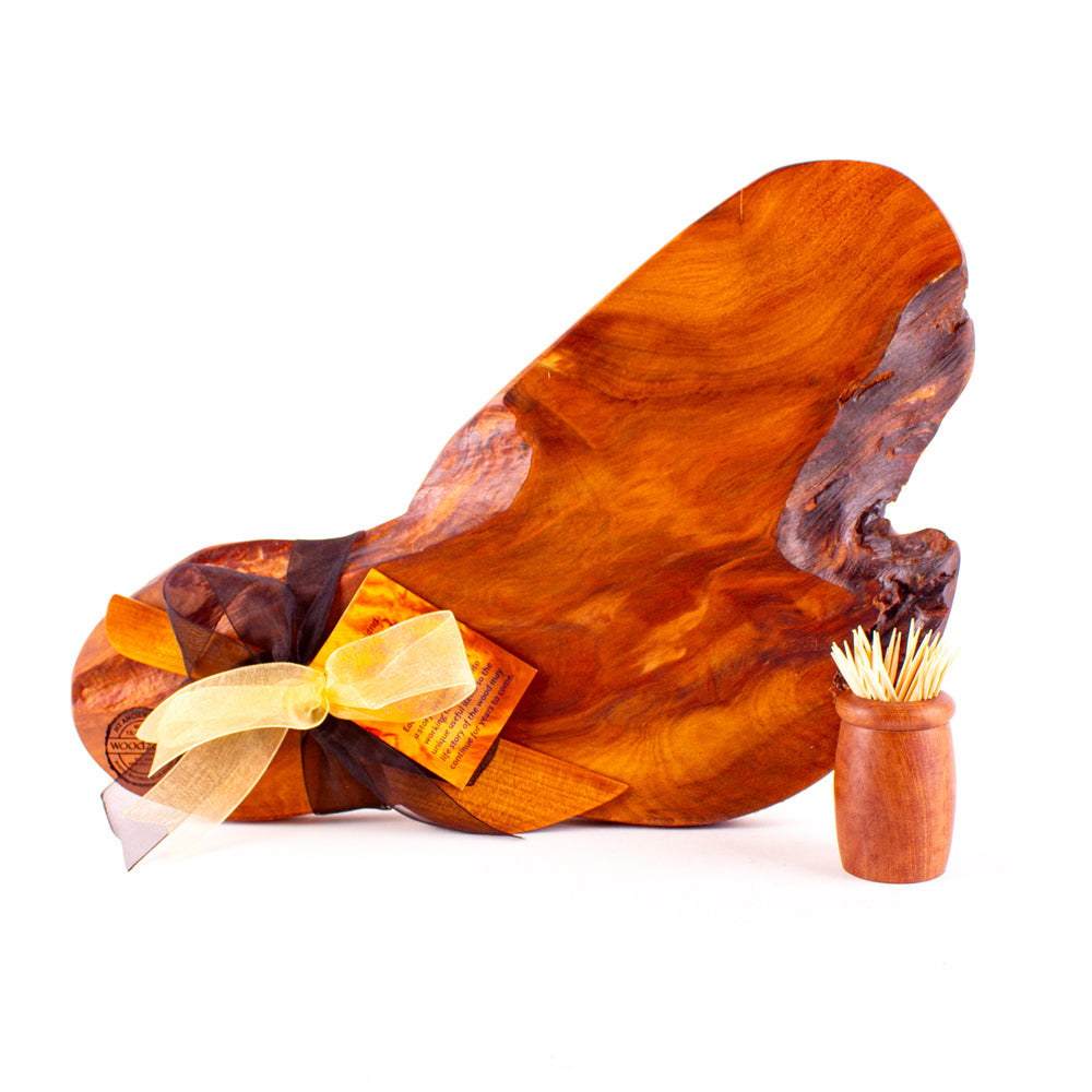 Ancient Kauri Rustic Natural Edge Board and Knife Set 1146