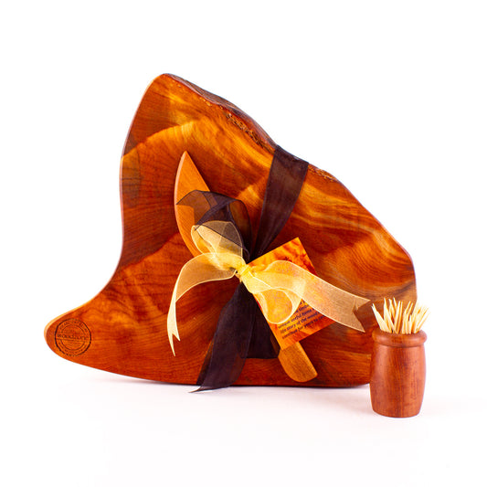 Ancient Kauri Rustic Natural Edge Board and Knife Set 1147