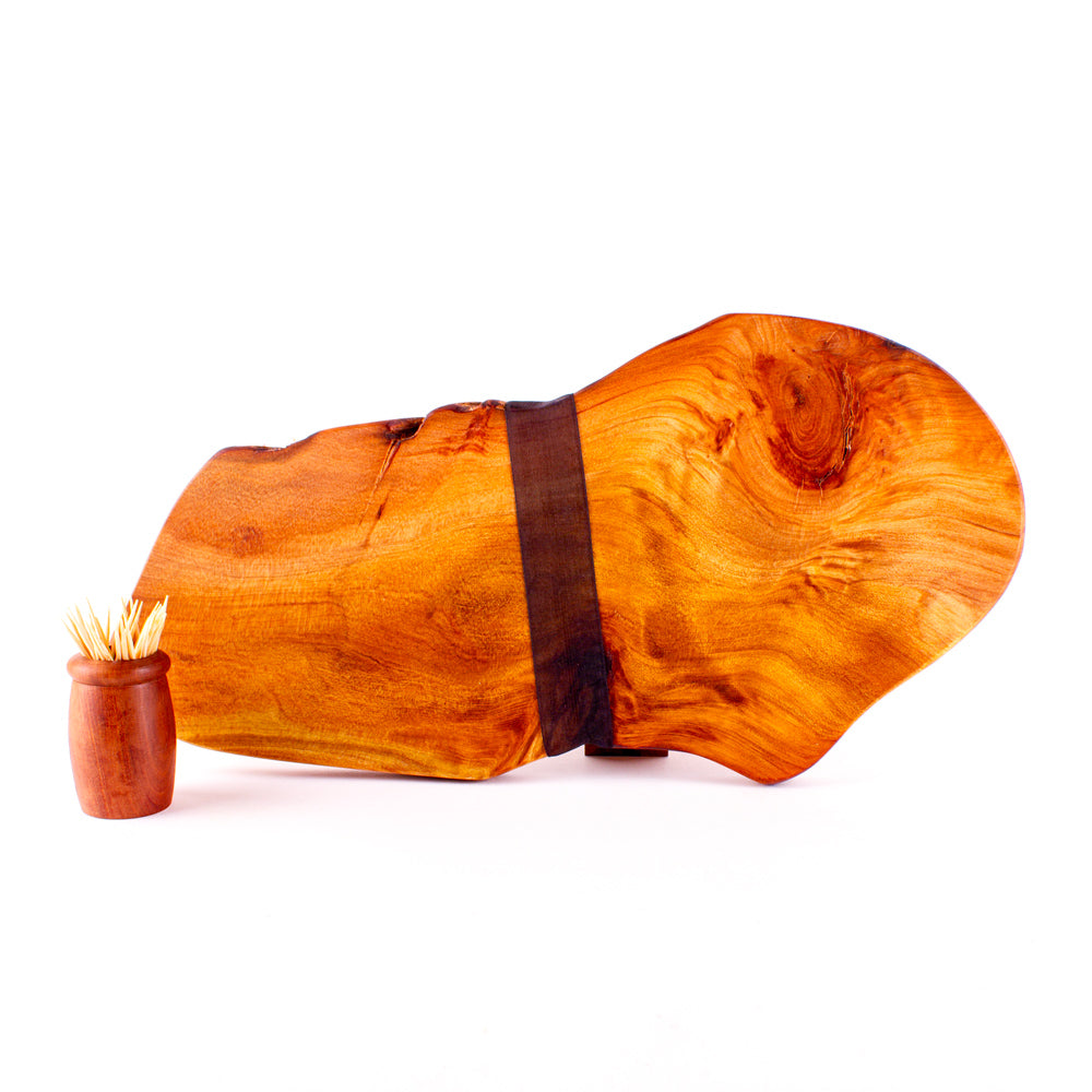 Ancient Kauri Rustic Natural Edge Board and Knife Set 1148