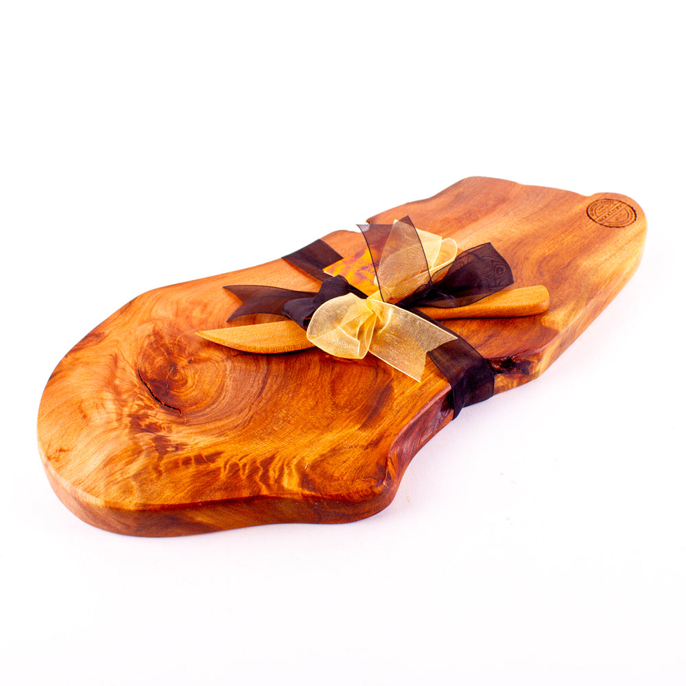Ancient Kauri Rustic Natural Edge Board and Knife Set 1148