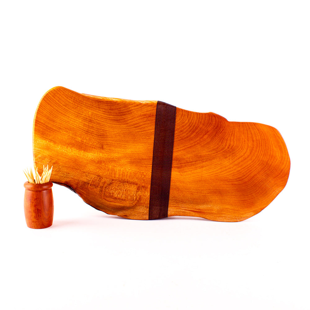 Ancient Kauri Rustic Natural Edge Board and Knife Set 1150