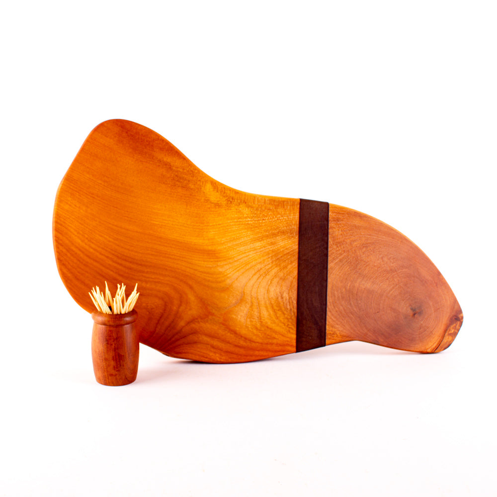 Ancient Kauri Rustic Natural Edge Board and Knife Set 1153