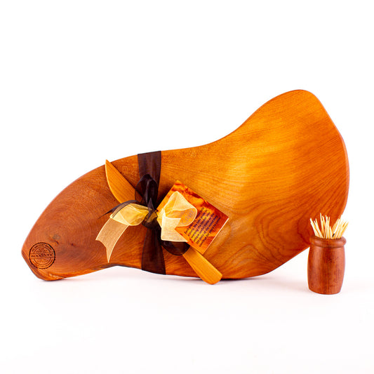 Ancient Kauri Rustic Natural Edge Board and Knife Set 1153