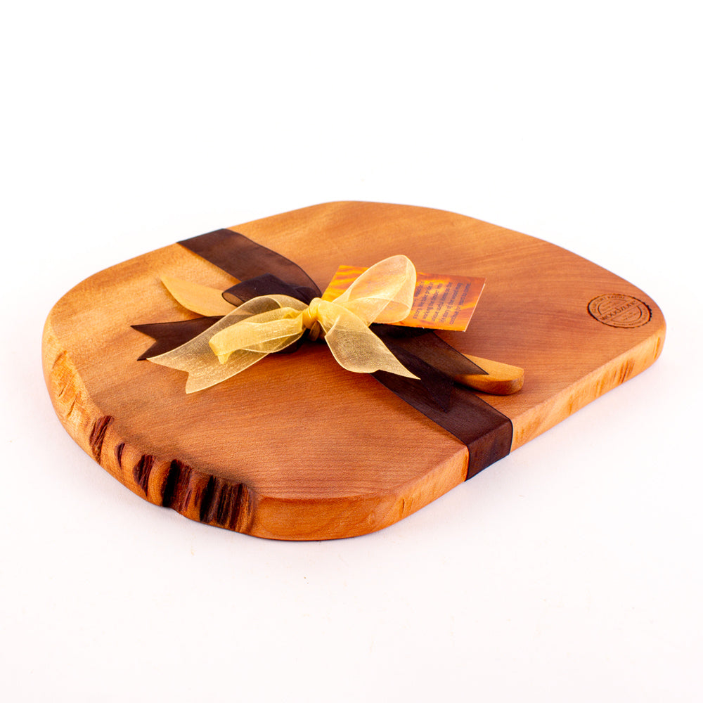 Ancient Kauri Rustic Natural Edge Board and Knife Set 1154