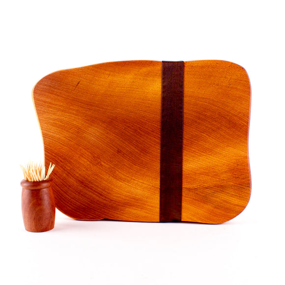 Ancient Kauri Rustic Natural Edge Board and Knife Set 1155