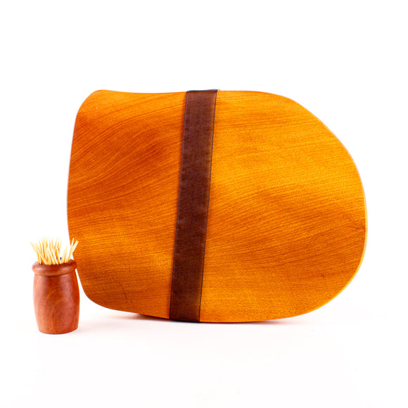 Ancient Kauri Rustic Natural Edge Board and Knife Set 1156