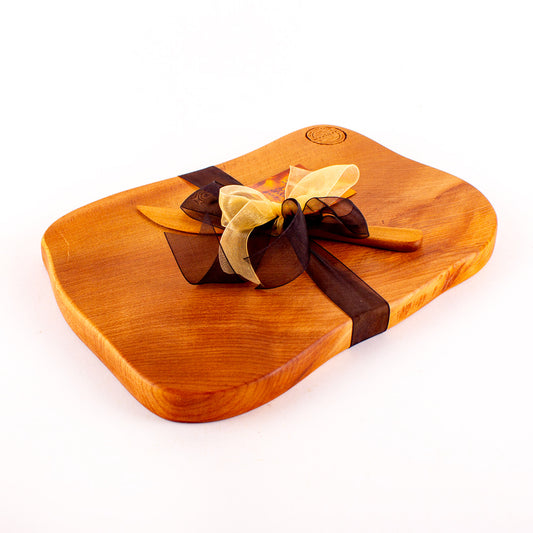 Ancient Kauri Rustic Natural Edge Board and Knife Set 1158