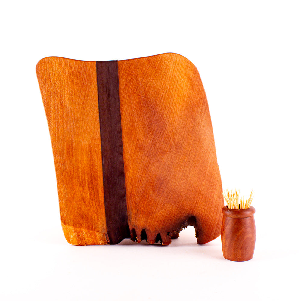 Ancient Kauri Rustic Natural Edge Board and Knife Set 1159