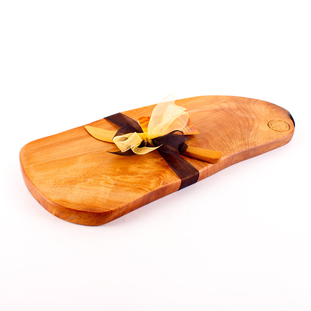 Ancient Kauri Rustic Natural Edge Board and Knife Set 1160