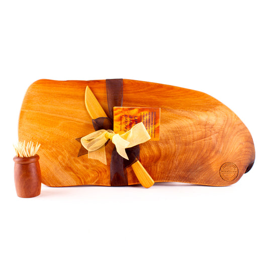 Ancient Kauri Rustic Natural Edge Board and Knife Set 1160