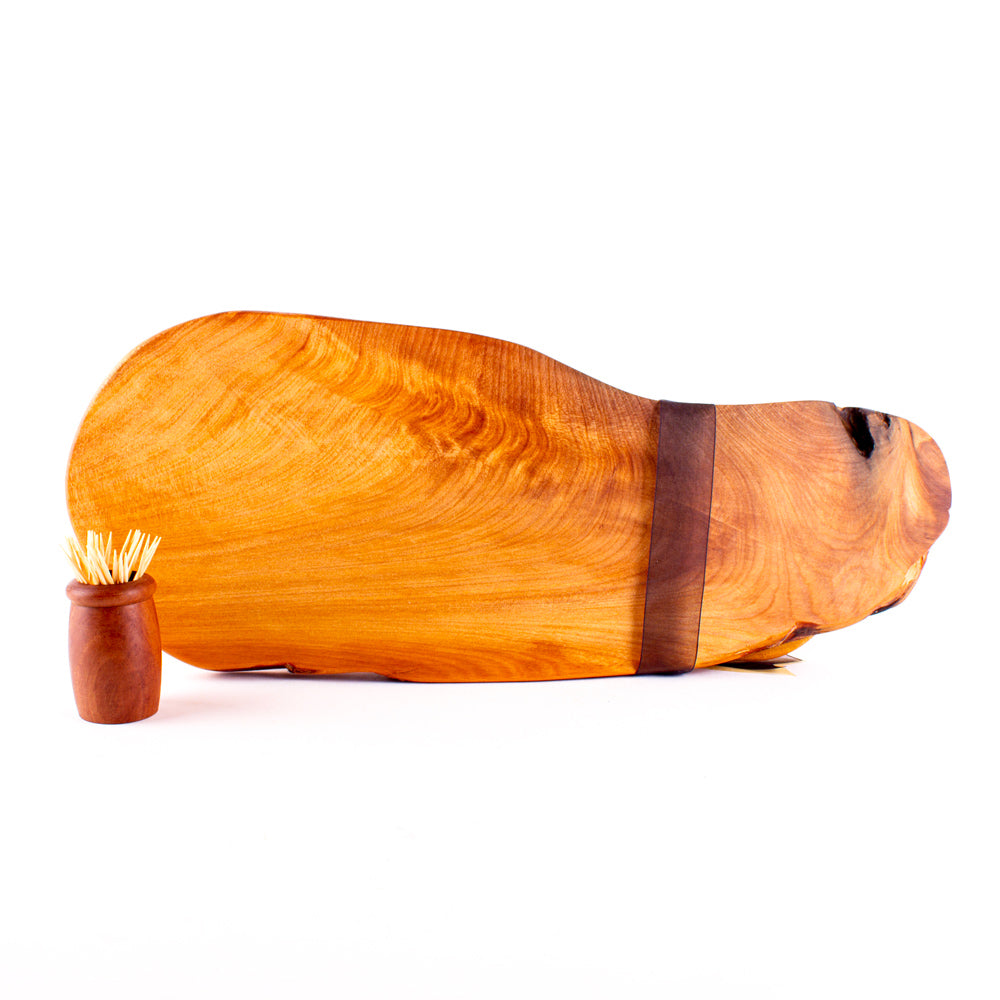 Ancient Kauri Rustic Natural Edge Board and Knife Set 1161