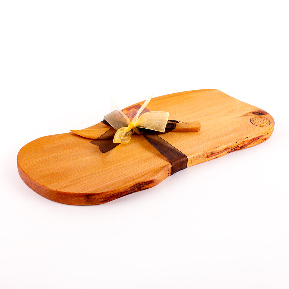 Ancient Kauri Rustic Natural Edge Board and Knife Set 1163