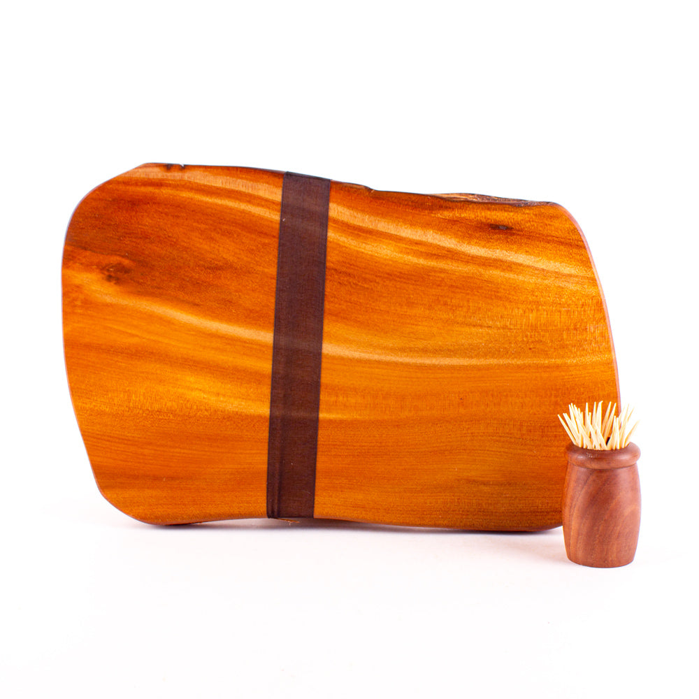 Ancient Kauri Rustic Natural Edge Board and Knife Set 1164