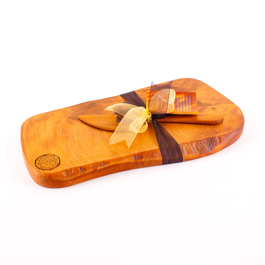 Ancient Kauri Rustic Natural Edge Board and Knife Set 1165