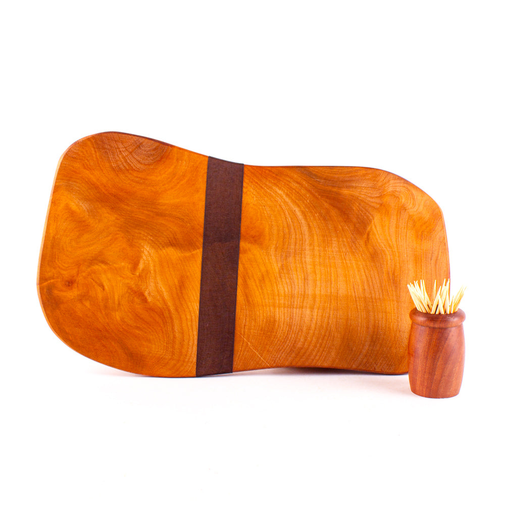 Ancient Kauri Rustic Natural Edge Board and Knife Set 1165