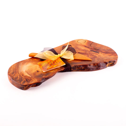 Ancient Kauri Rustic Natural Edge Board and Knife Set 1166